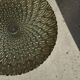Cake stand on pedestal in glass with peacock feather effect D33 H10