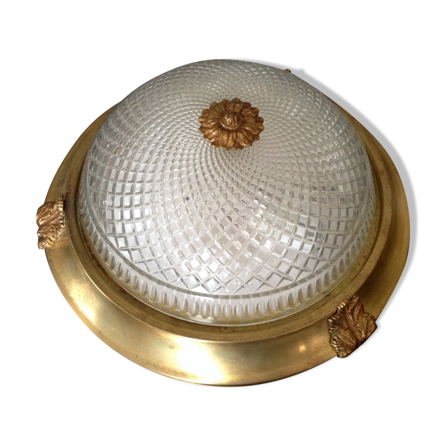 Glass and brass ceiling