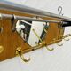 Vintage teak wall coat rack with mirror