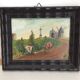 Old painting of a countryside landscape