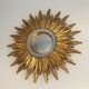 Sun mirror in golden resin 50cm
