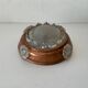 Exceptional flush ceiling light Italian Art Deco in copper and glass, 1940s, Italy
