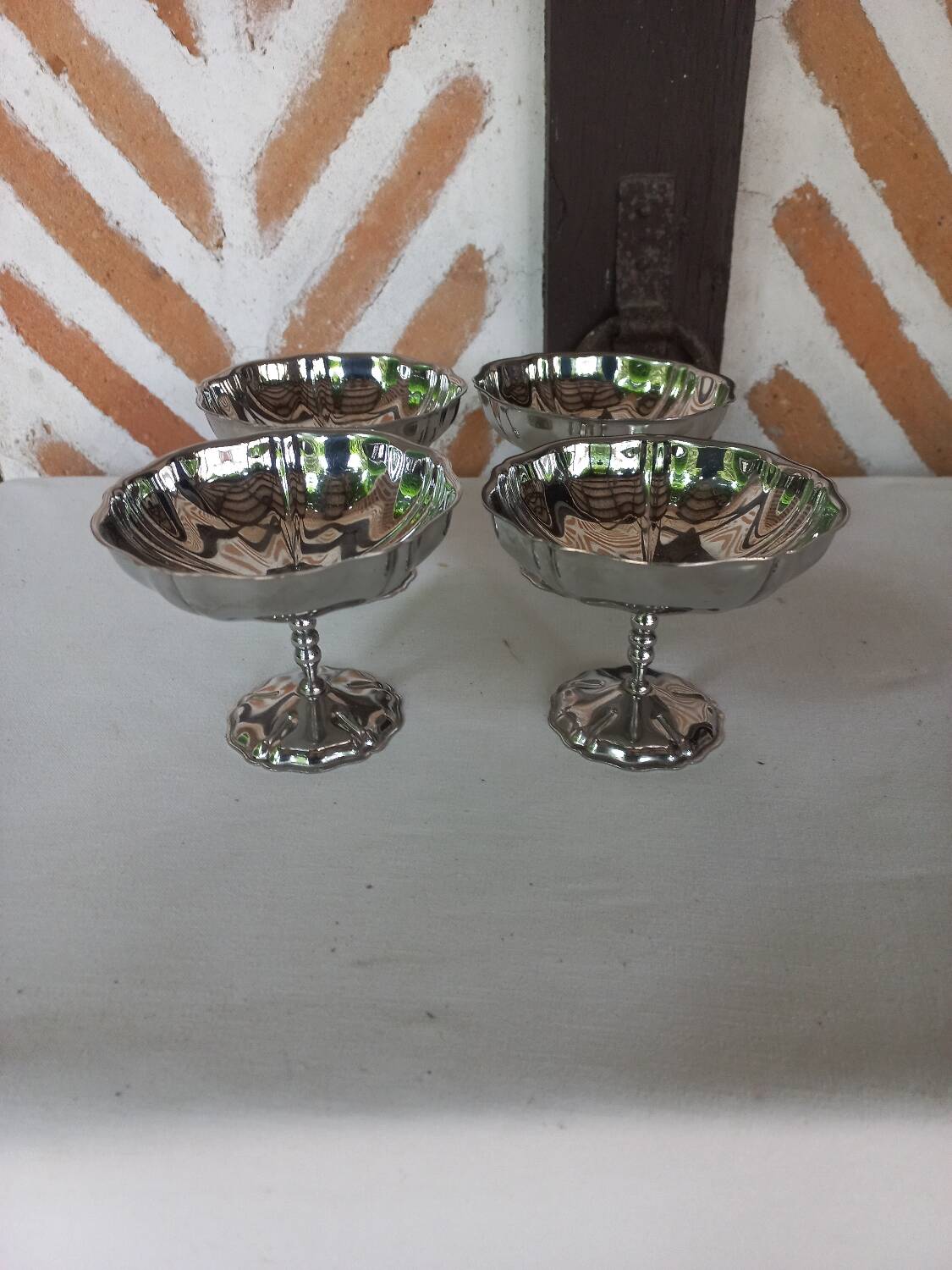 Stainless steel ice cream cups