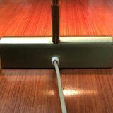 Mid-century brass swan neck table lamp in Hollywood Regency style from the 1960s.