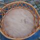 60s rattan hanging planter