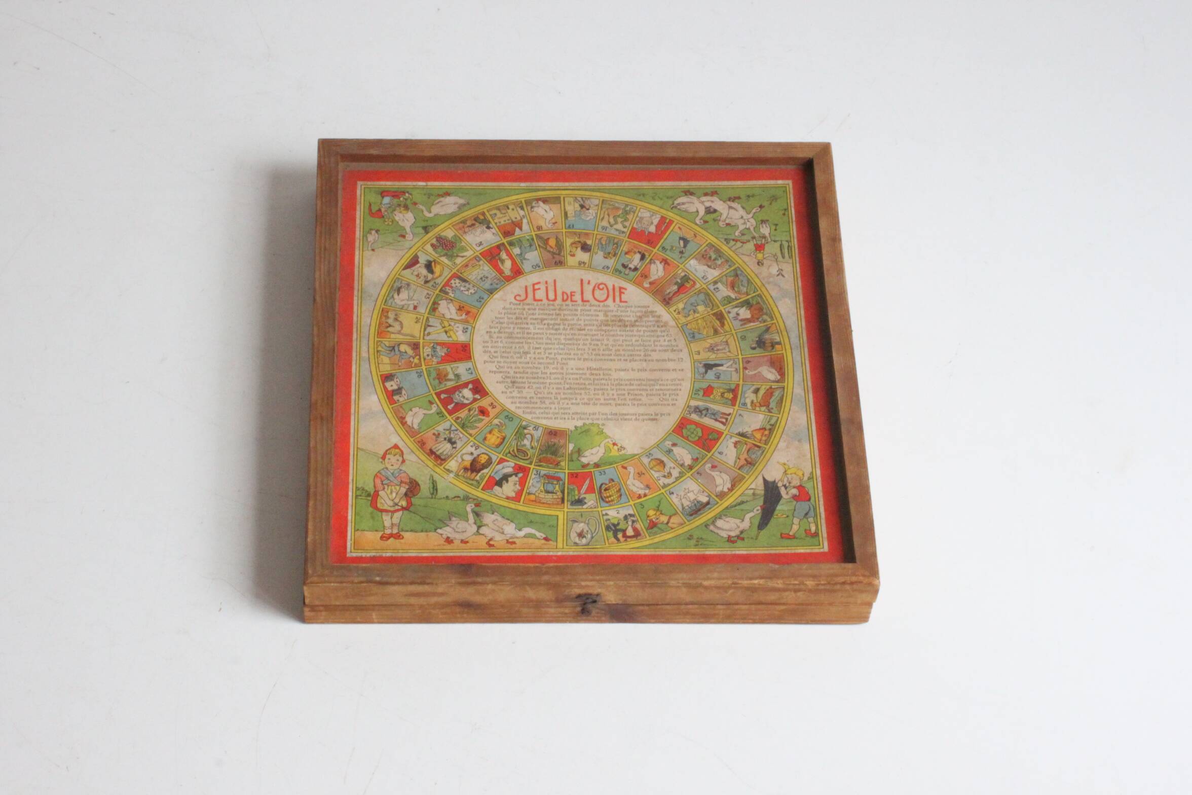 Vintage jeu de l'oie, backgammon and Ludo, 1930S.