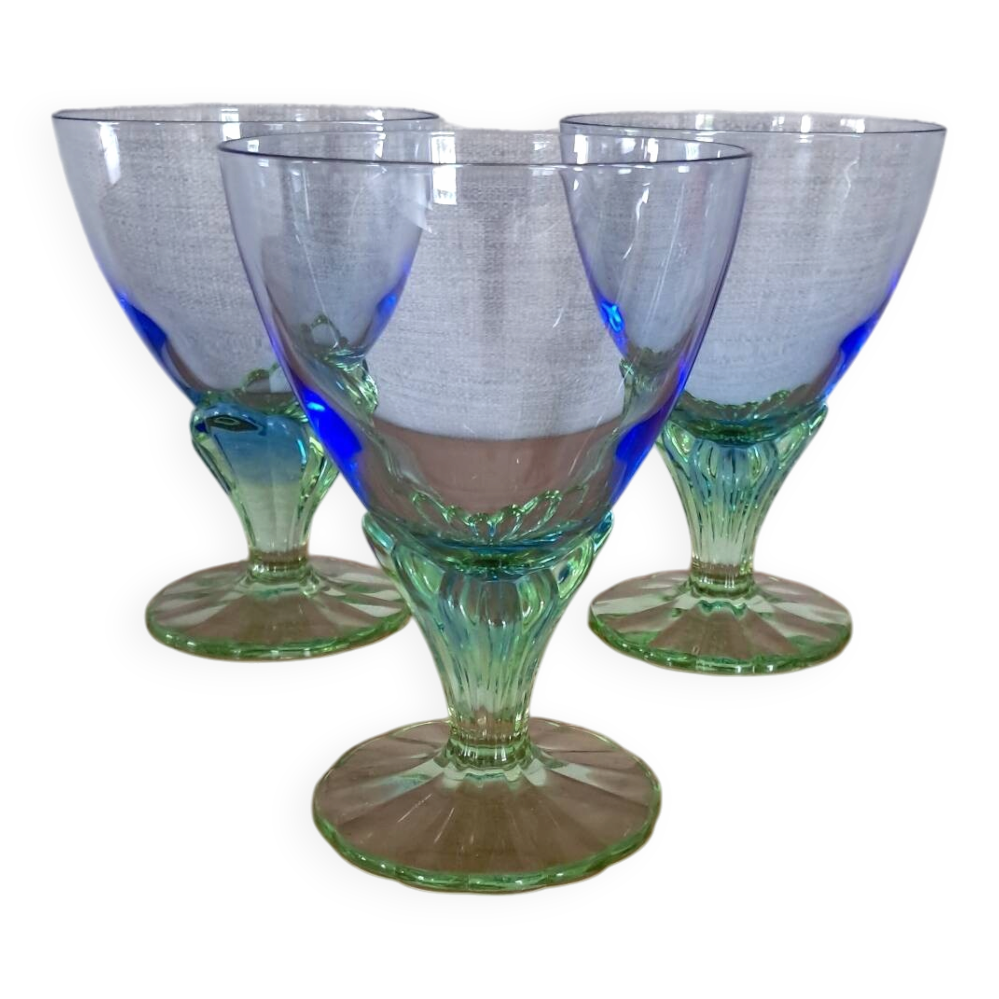 3 verres Bormioli Rocco Bahia années 80
