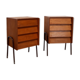 2 furniture or vintage boarding school bedside table