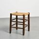 Bauche chair and stool set, Charlotte Perriand for Maison Sentou, circa 1950