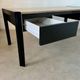 Italian design postmodern desk in metal and vintage 80s travertine top