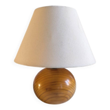 Solid wood ball lamp