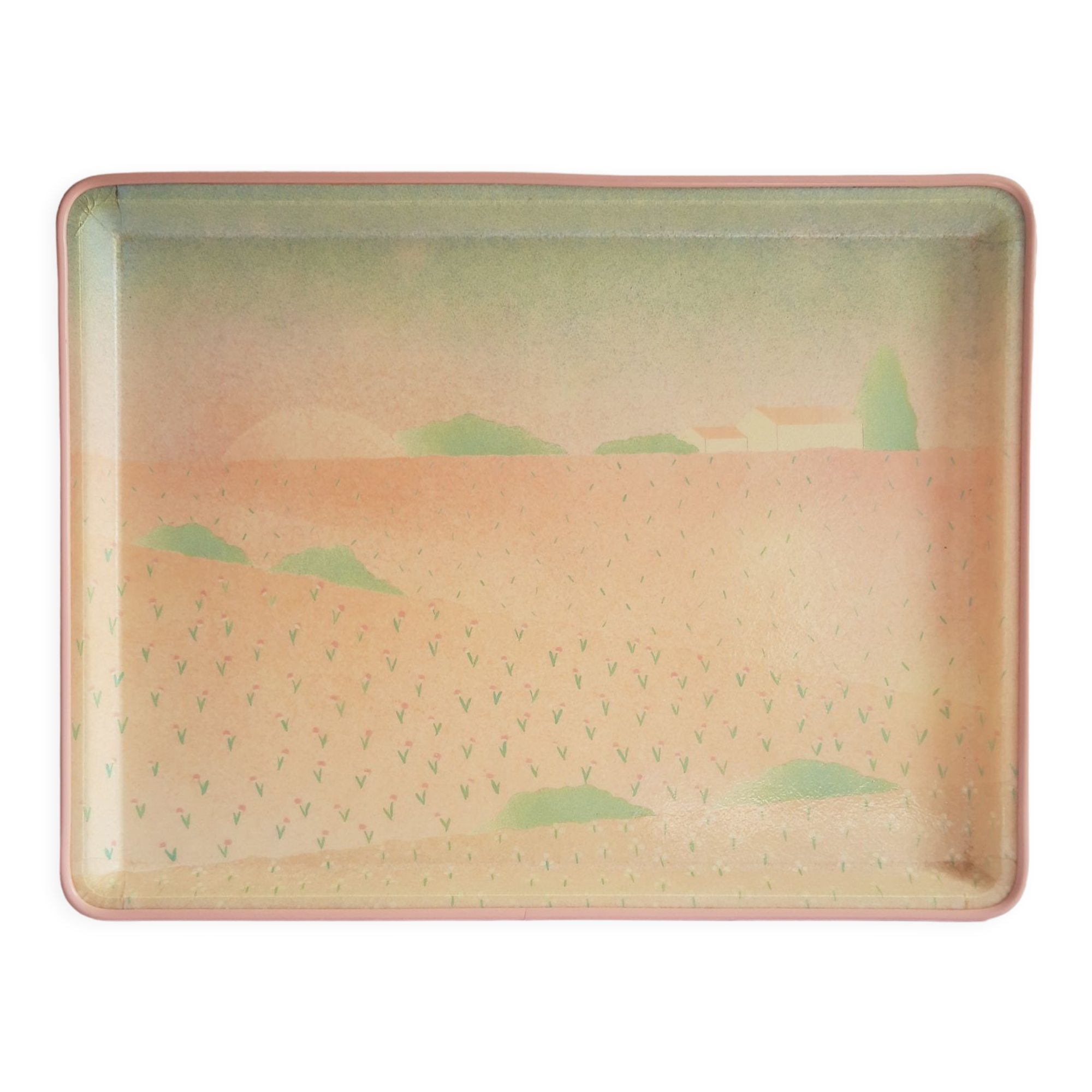 Anne stringer Alpac pink France vintage fiberglass tray