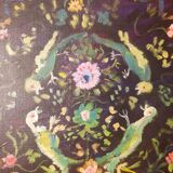 Very original naive painting interior scene dated and signed