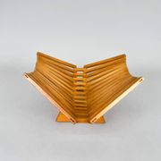 Mid Century Foldable Wooden Fruit Basket, Germany
