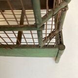 Octagonal bird cage made of wood and wire around 1920