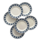 6 antique dessert plates, ironstone "Nancy" Sarreguemines