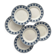 6 antique dessert plates, ironstone "Nancy" Sarreguemines