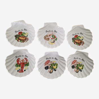 Coquilles st-Jacques en porcelaine vintage