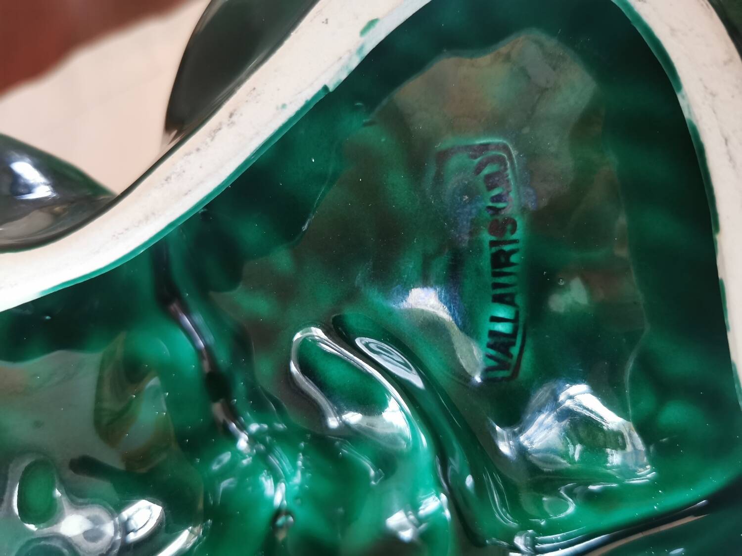 Vintage Vallauris “lemon” Barbotine dish