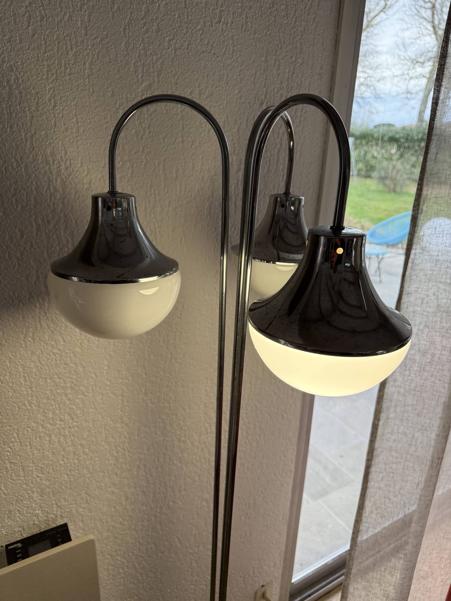 Vintage Italian three-light floor lamp