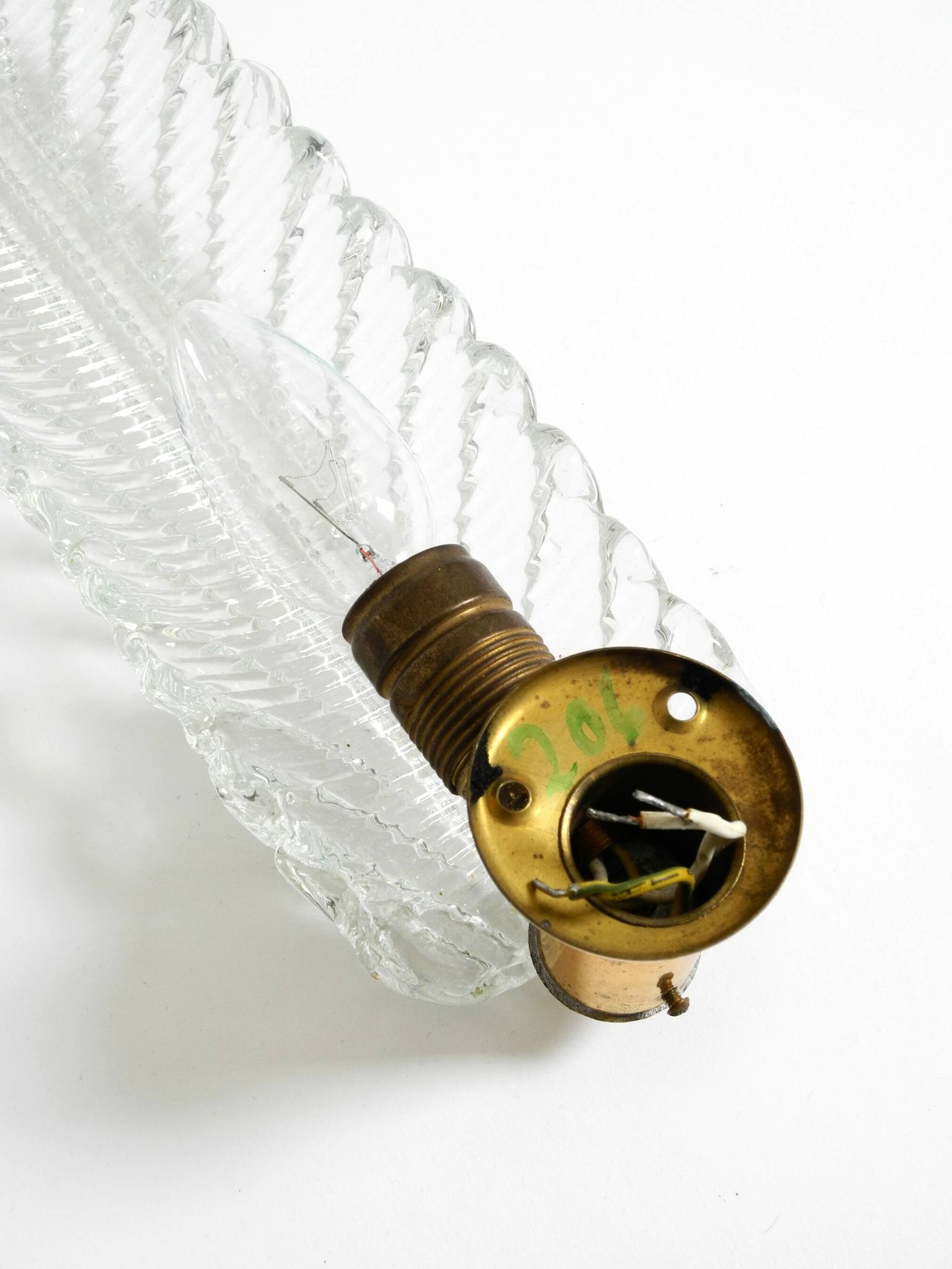 Original Mid Century Modern Italian Barovier & Toso Murano glass wall lamp