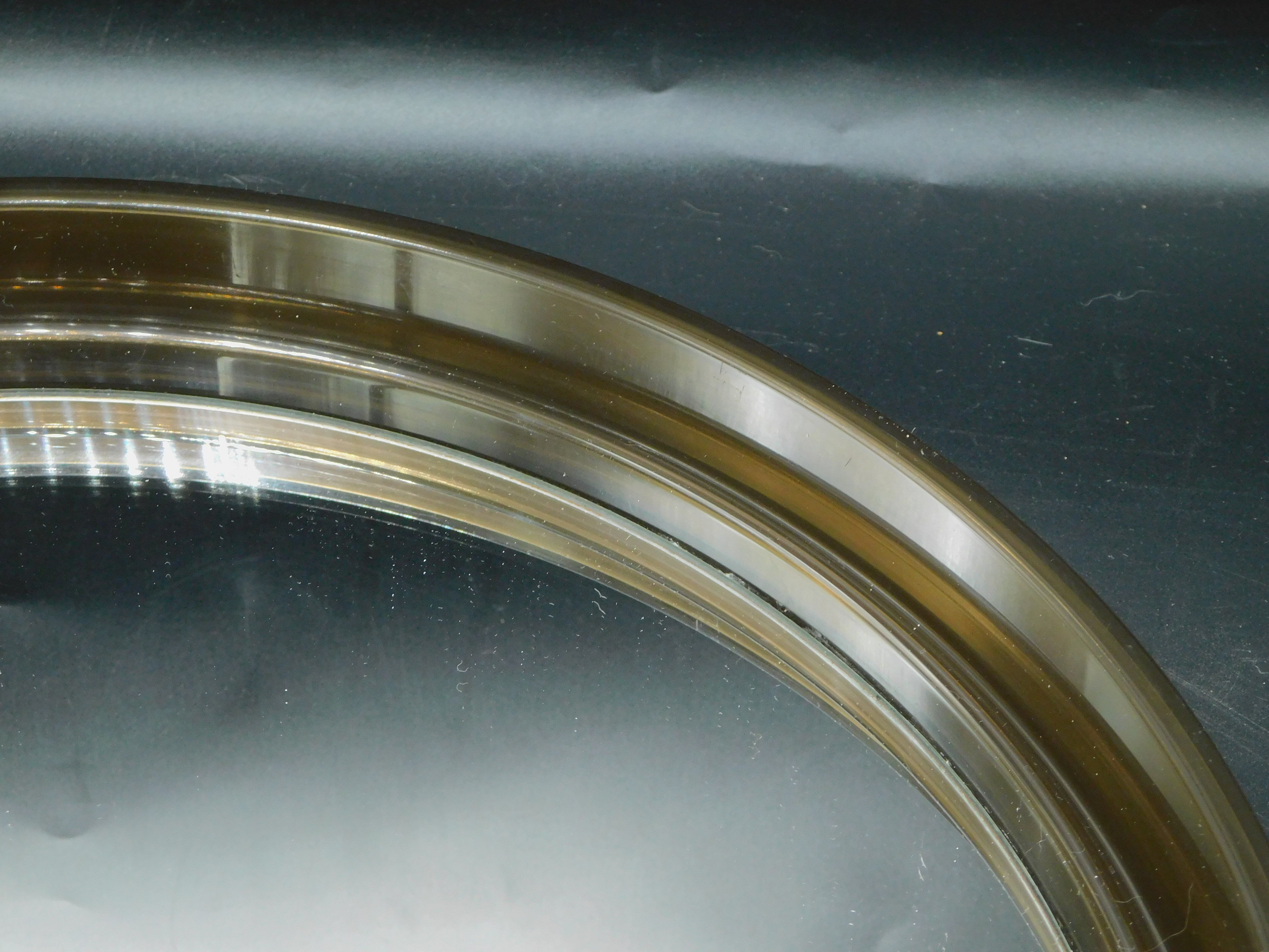 Gilac smoked plastic mirror from the 70s - 40 cm
