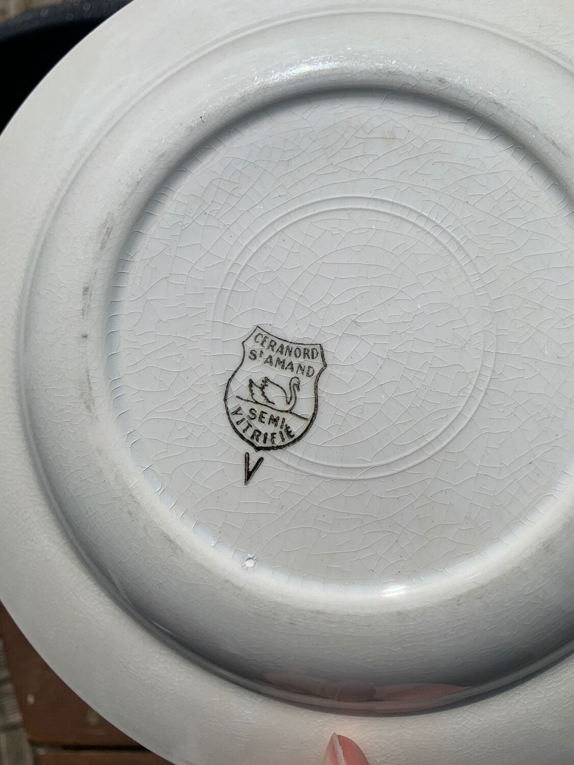 4 turquoise plates St Amand Ceranord