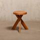 Tabouret Pierre Chapo S31 'Modèle A' en orme massif, France