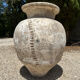 Ancient terracotta pottery jar from the 19th century.