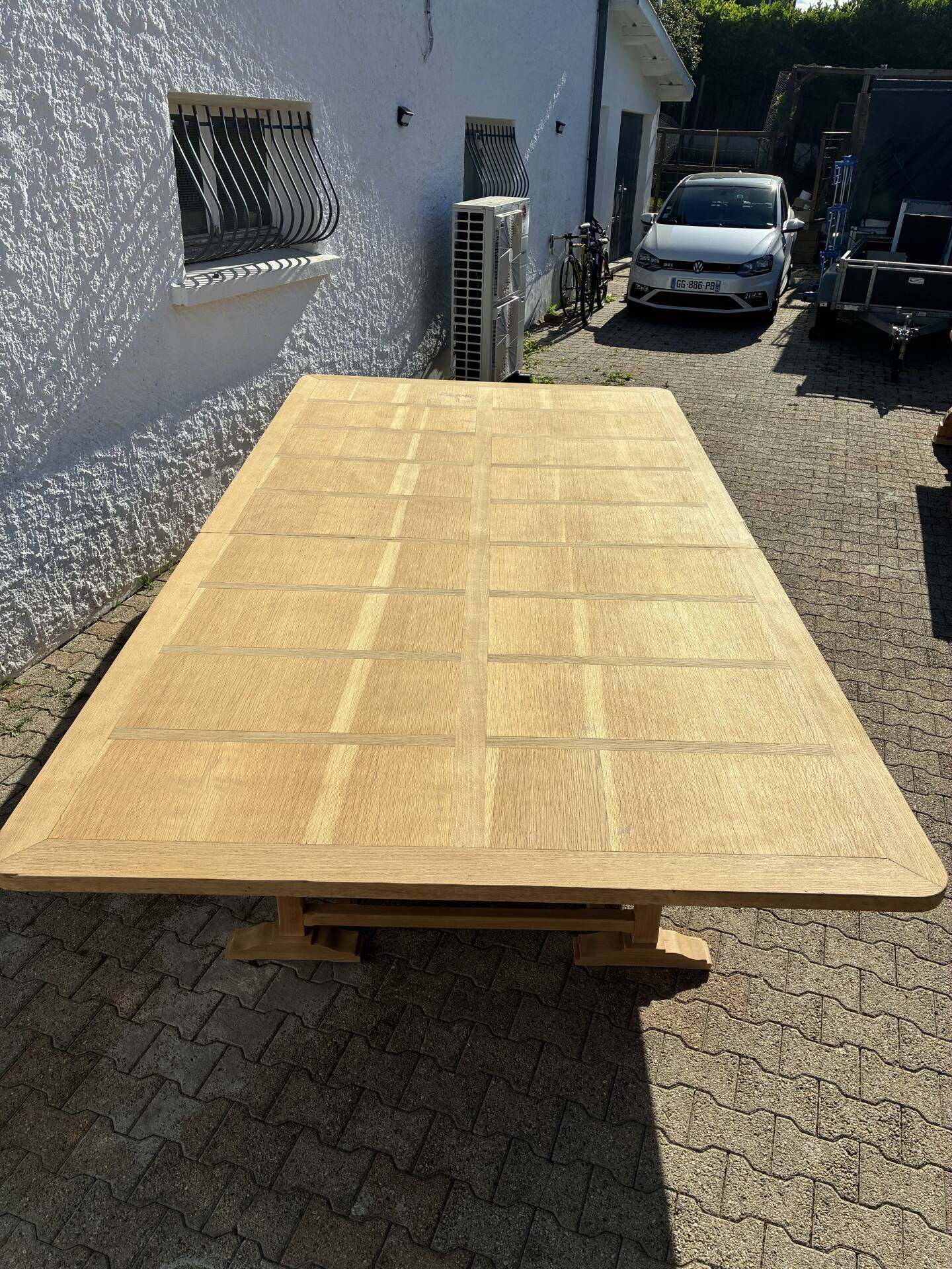 Solid oak farmhouse table