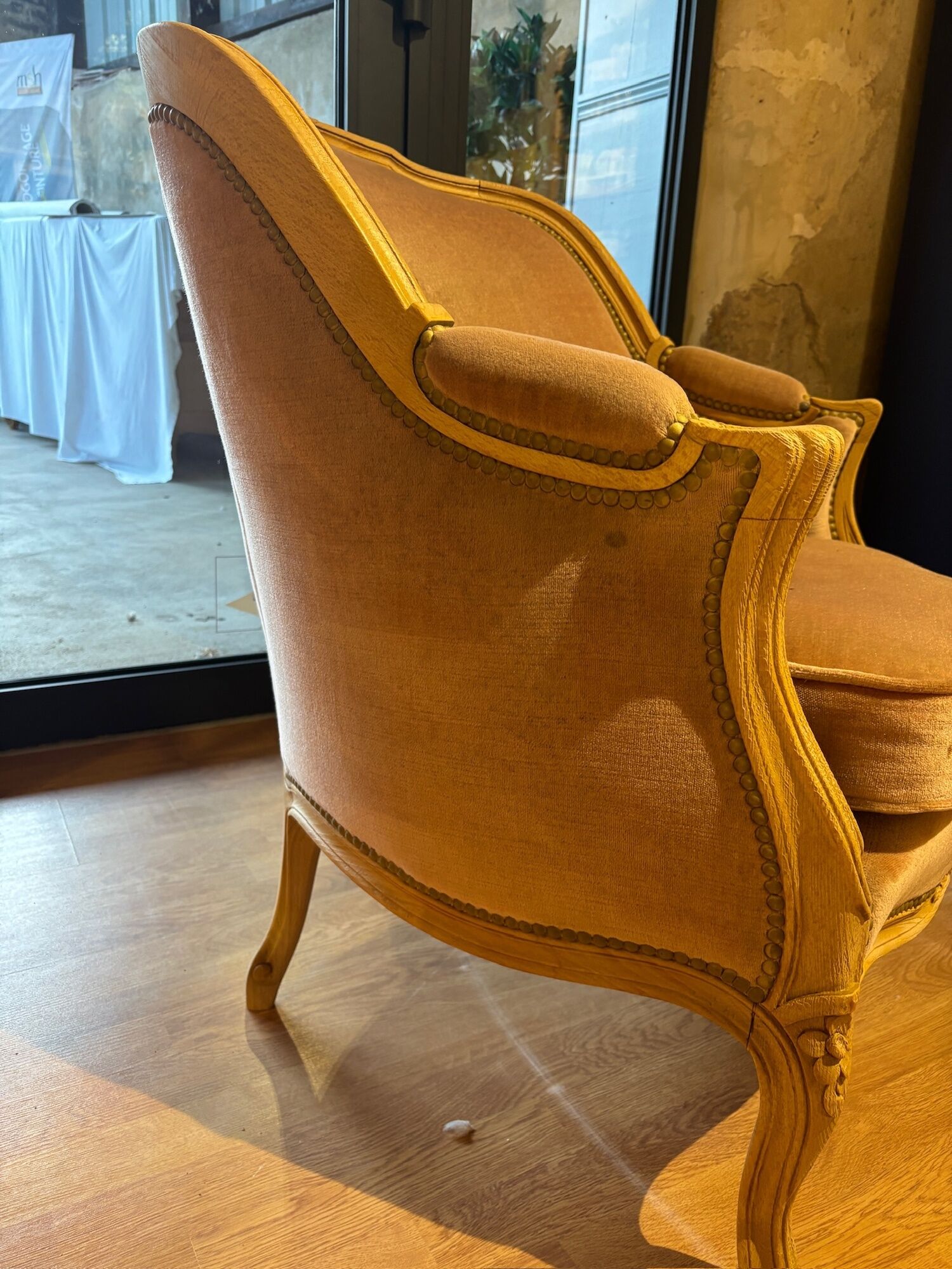 Louis XV style bergère armchair