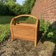 Vintage wicker and bamboo magazine rack