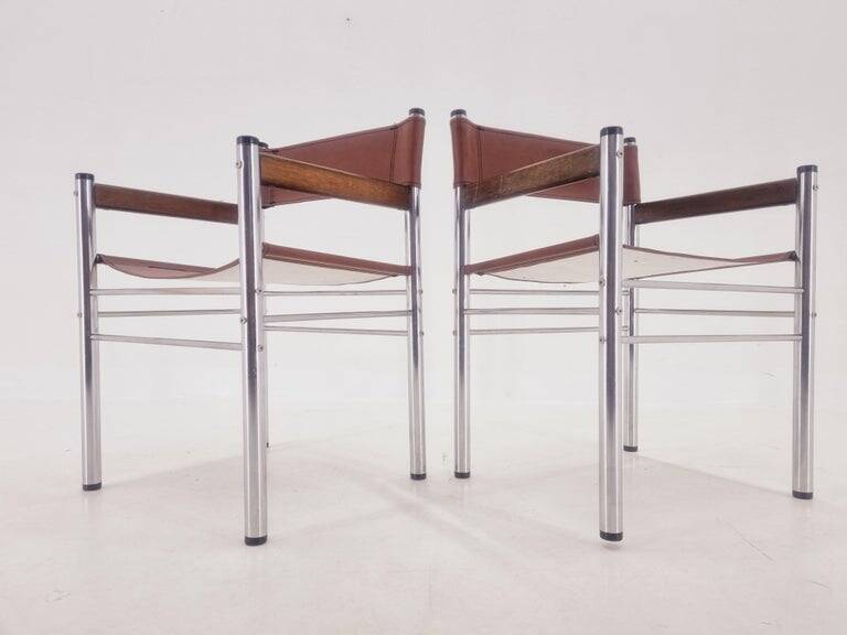 Pair of Rare Midcentury Tubular Design Armchairs, Germany, 1970s