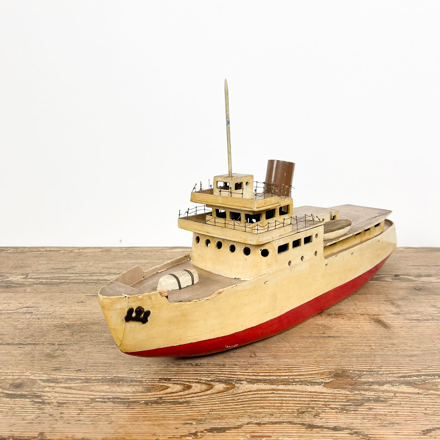 Vintage wooden boat model