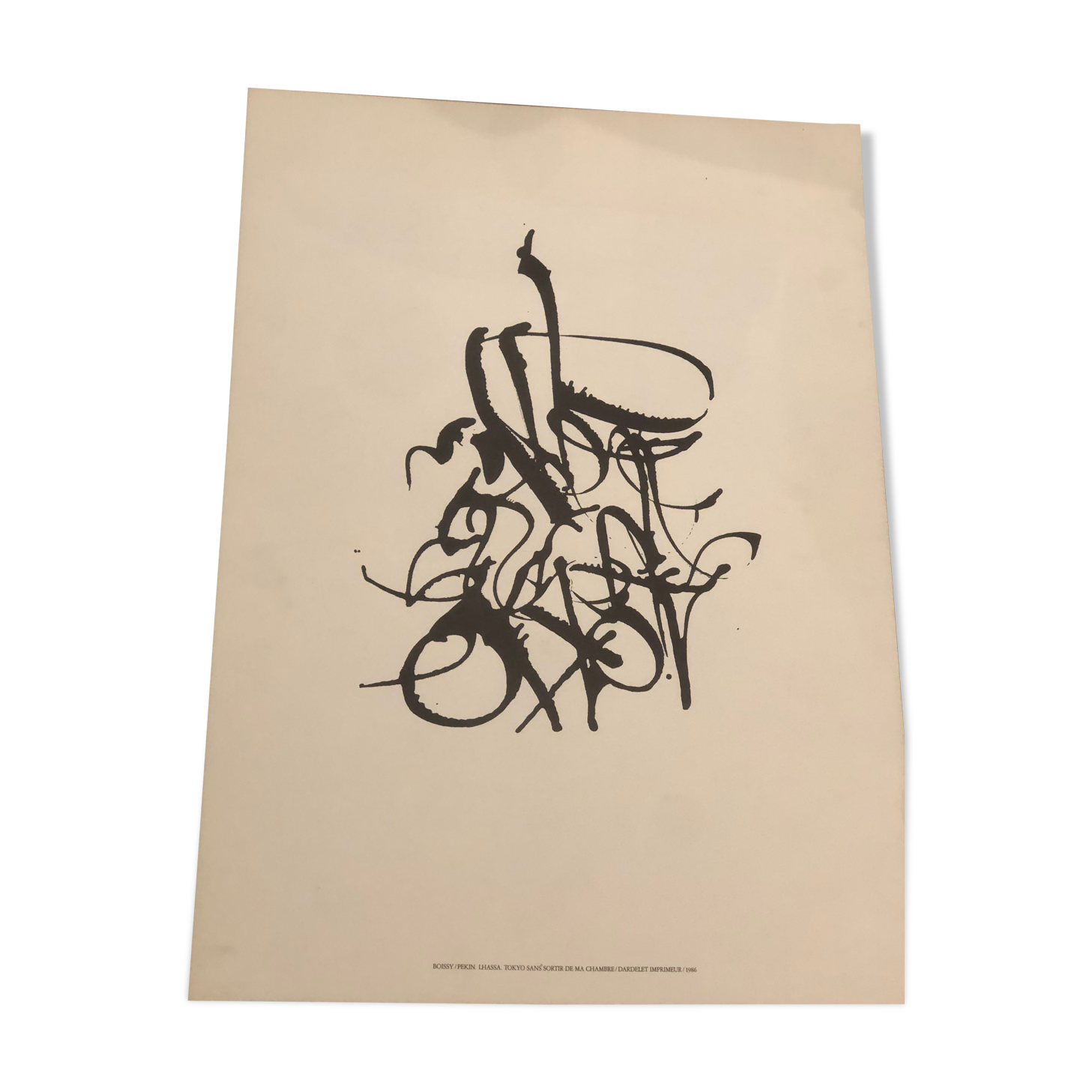 Affiche originale Ideogramme 1986
