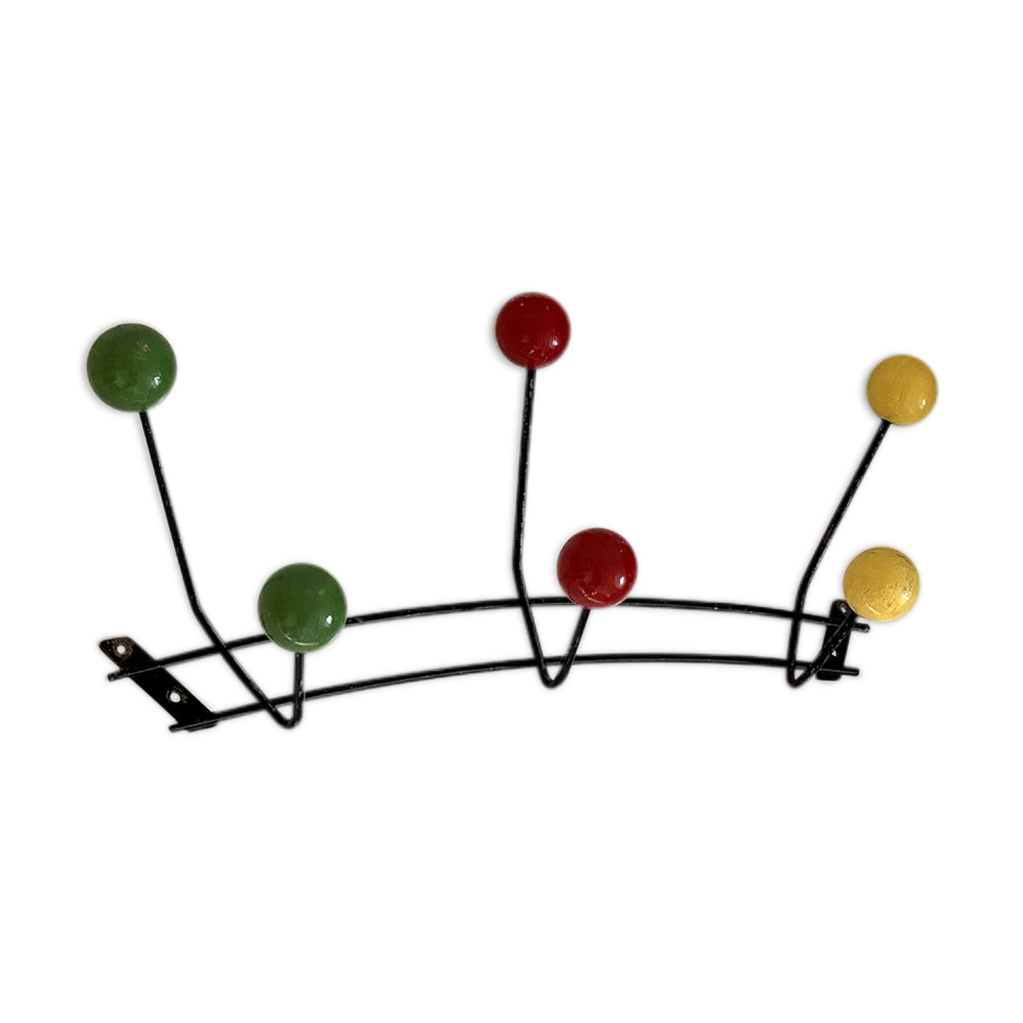 Vintage wall coat rack 60's