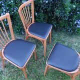 Set of 3 baumann bistro chairs n°12