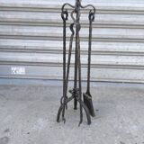 Wrought iron fireplace set 1960