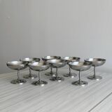 8 coupelles à dessert en inox