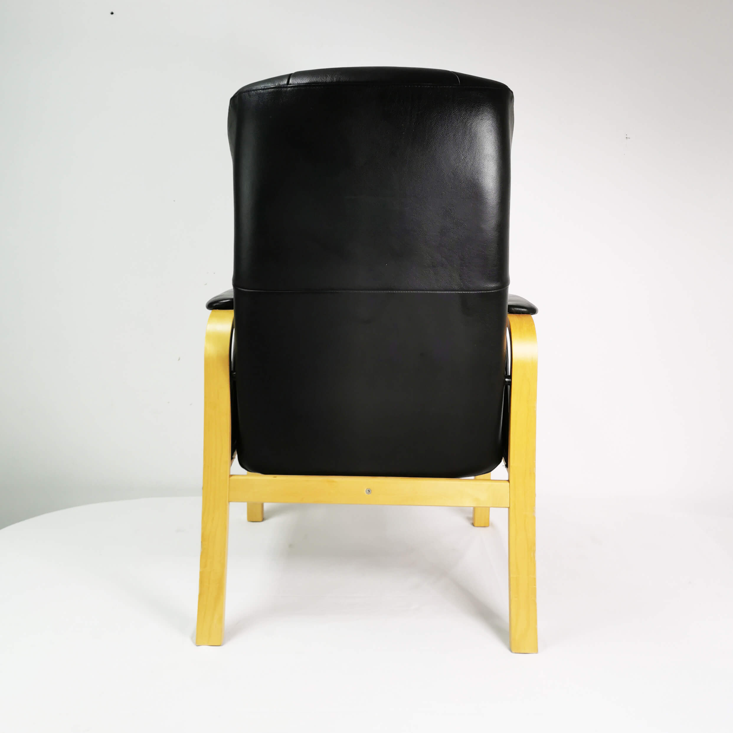 Leather reclining armchair, Nordic Easy Chair, Denmark.