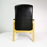 Leather reclining armchair, Nordic Easy Chair, Denmark.