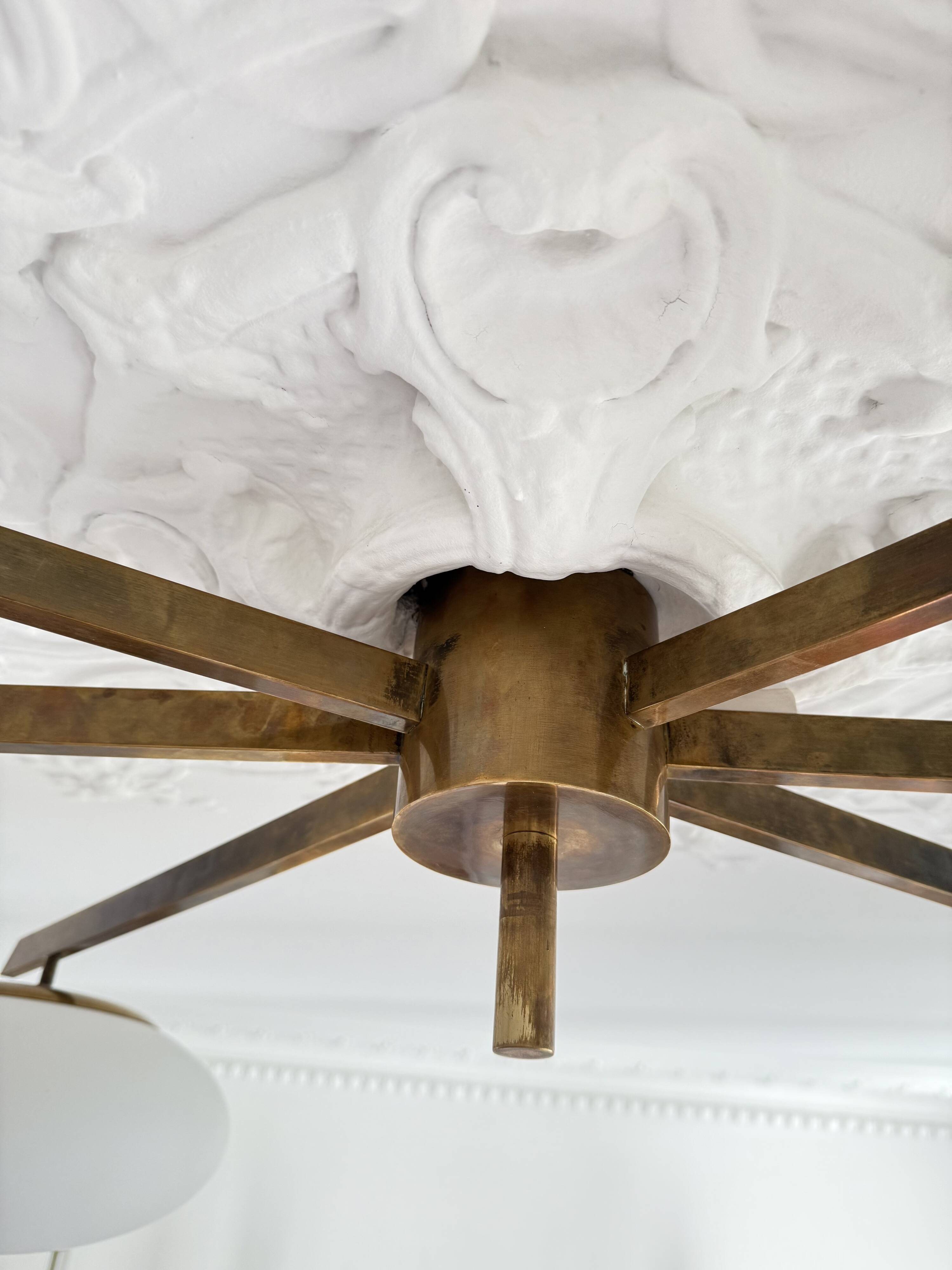 Angelo Lelii lustre plafonnier modèle 6 lune édition arredoluce