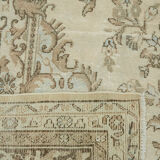 Handmade oriental unique 1980s 305 cm x 400 cm beige wool carpet