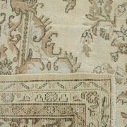 Handmade oriental unique 1980s 305 cm x 400 cm beige wool carpet