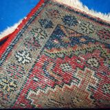 Vintage Persian Carpet Hamadan handmade 1.4' x 1.9' (42cm x 60cm) 1970s, 1C755