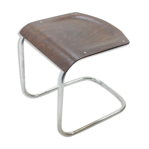 Tabouret vintage bauhaus chromé par Mart Stam pour Mücke Melder