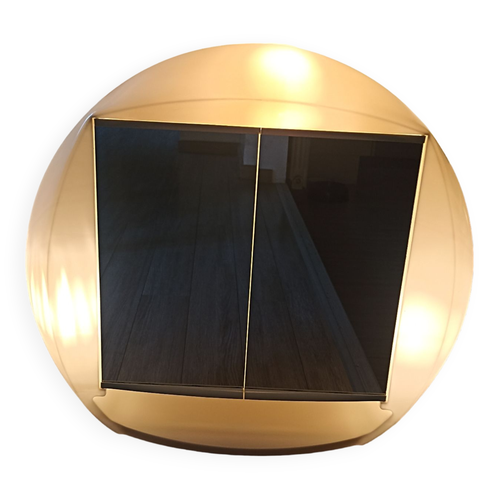 Illuminated mirror bathroom cabinet