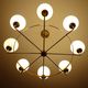 Suspension XXL Vintage Italy, 50s, Brass and Glass