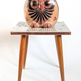 Large hibou Tonala | Céramique mexicaine des années 1970