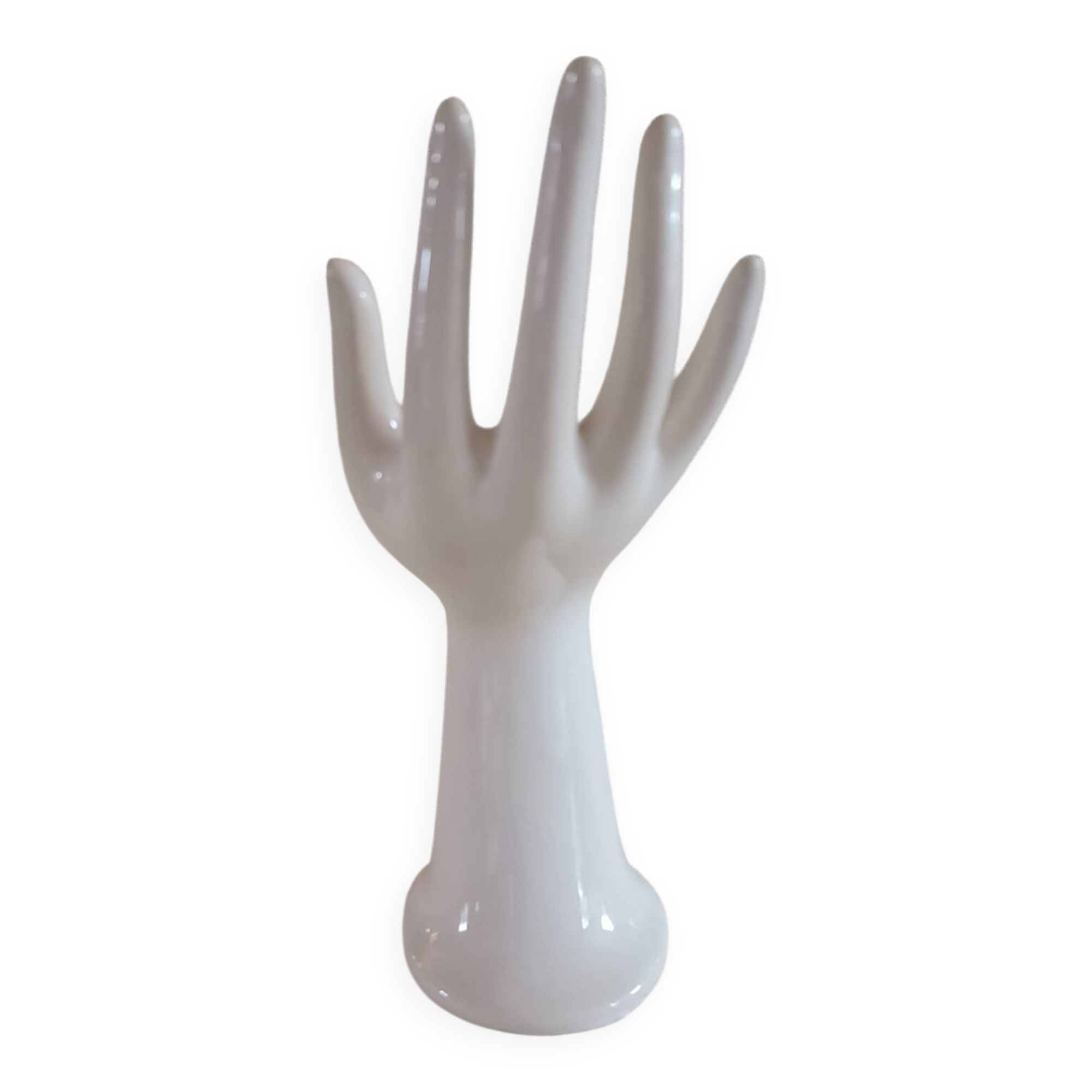 Ring holder, vintage vase in the shape of a hand.